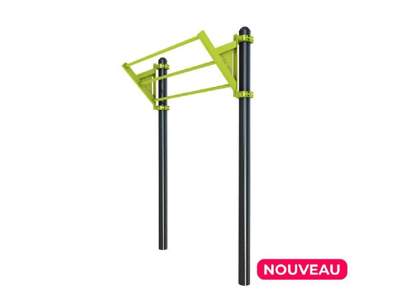 Triple barre en dévers  - Gamme Street Workout DAMAPRO_2