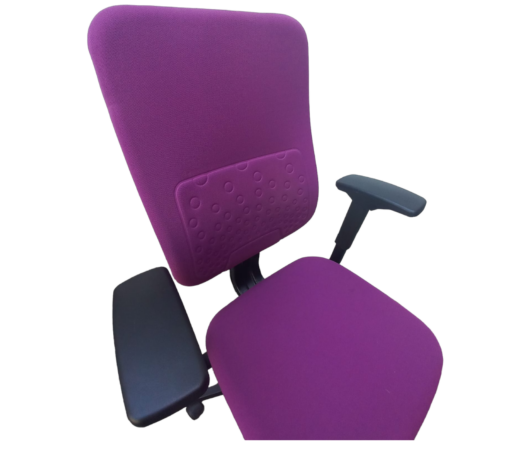 Fauteuil de bureau ergonomique Steelcase Reply Violet d'occasion - soutien lombaire et accoudoirs réglables - système synchrone_2