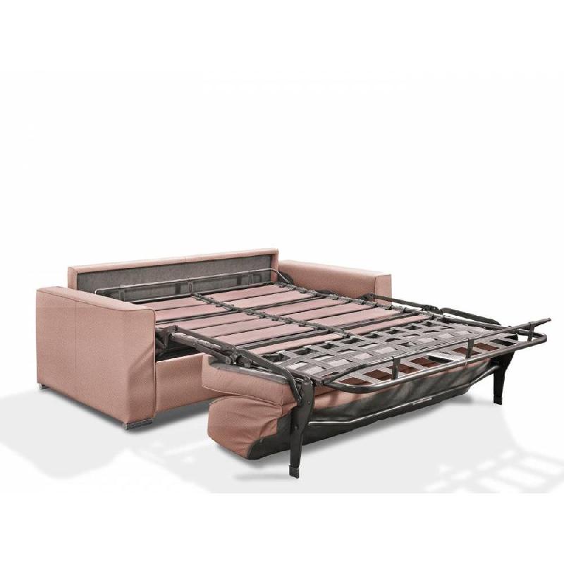 Canapé convertible express Premium 160 cm - sommier à lattes Renatonisi - matelas Bultex - velours orange - fabrication italienne_2