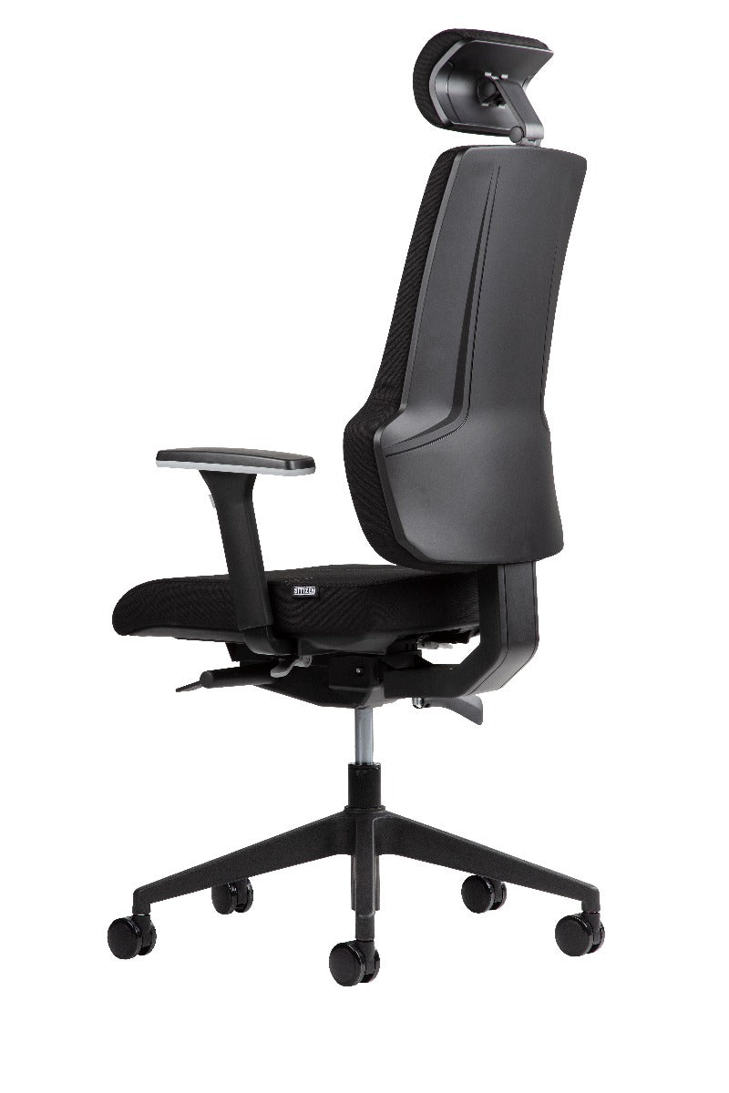 Chaise de bureau ergonomique et professionnelle - THECHAIR avec appui-tête réglable en option, soutien lombaire et accoudoirs 4D_2