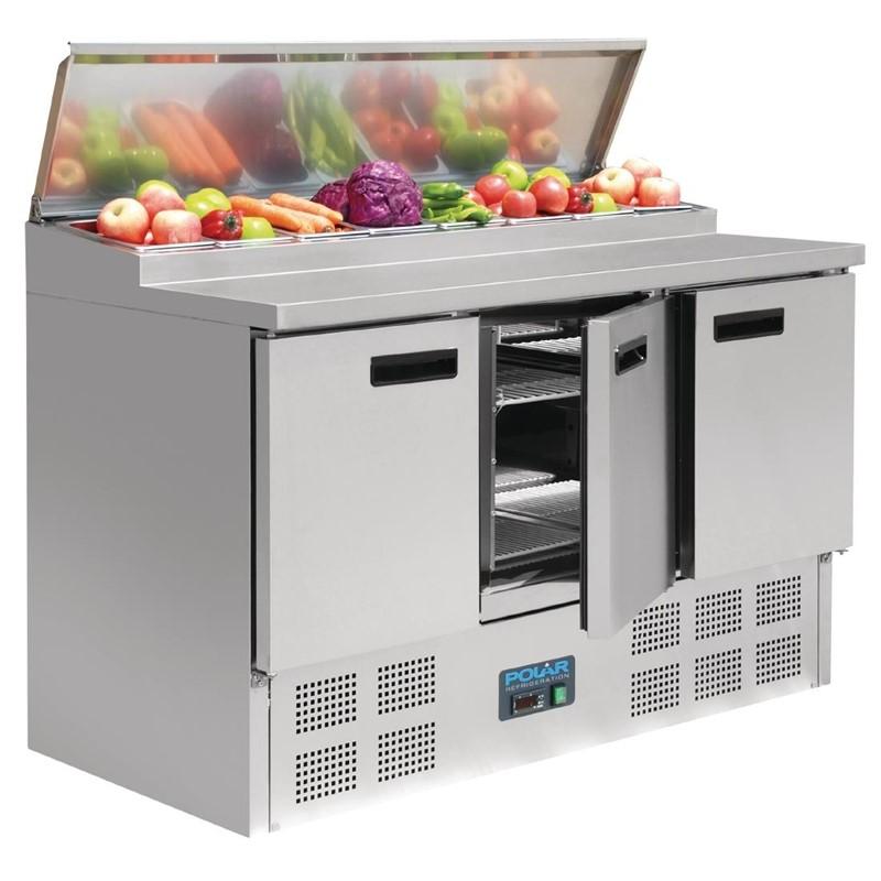 Comptoir de préparation réfrigéré pizzas et salades Série G 390L | Polar - G605_2