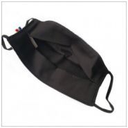 Masque lavable en tissu noir géométrique - VDM - triple épaisseurs - 100% coton Oeko-Tex_2