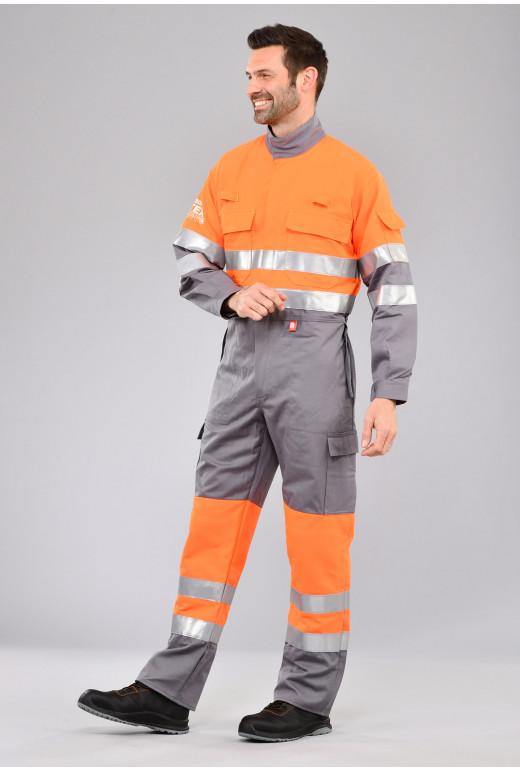 Combinaison multirisques atex haute visibilité orange fluo réf.            650*atx_2