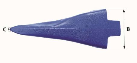 Dents de godet Fastkey FK11 PR-R - 24,5kg - Dimensions A 450mm, B 173mm, C 12mm, D 74mm, E 115mm_2