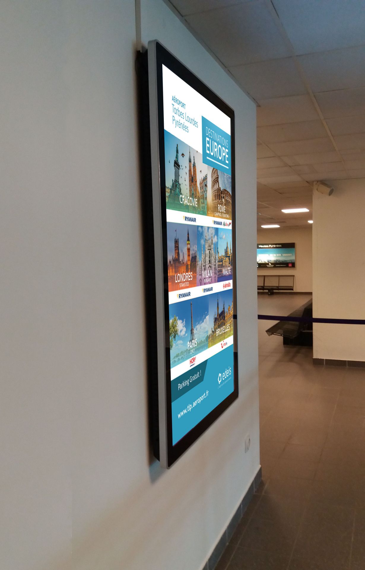 Écran LCD mural intérieur - 32 à 75 pouces - HD ou 4K - Gestion via USB ou logiciel SAAS - Garantie 2 ans_2