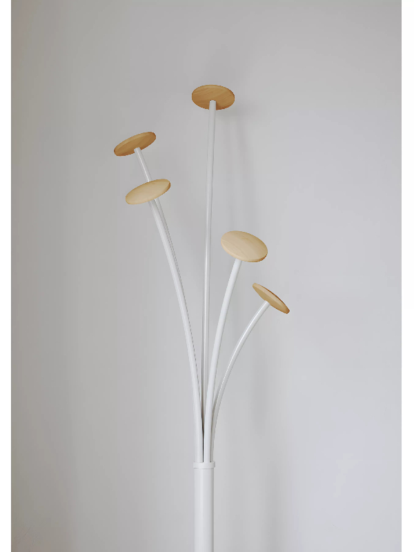 Porte manteau design blanc & bois clair FESTY_2