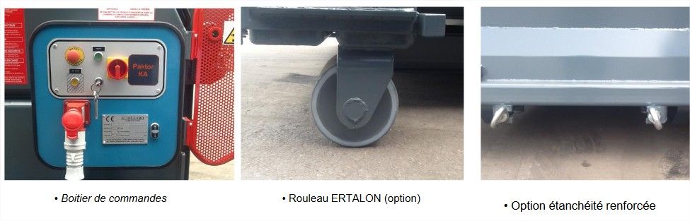 Compacteur électrique triphasé 380 volts pour déchets grands formats