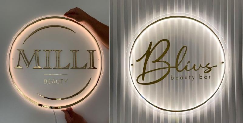 Enseigne décorative centre esthétique - Plexiglas avec lumière LED - Personnalisable_2