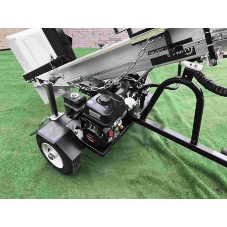 Fendeuse tractable avec colonne hydraulique et lève-bûches intégré