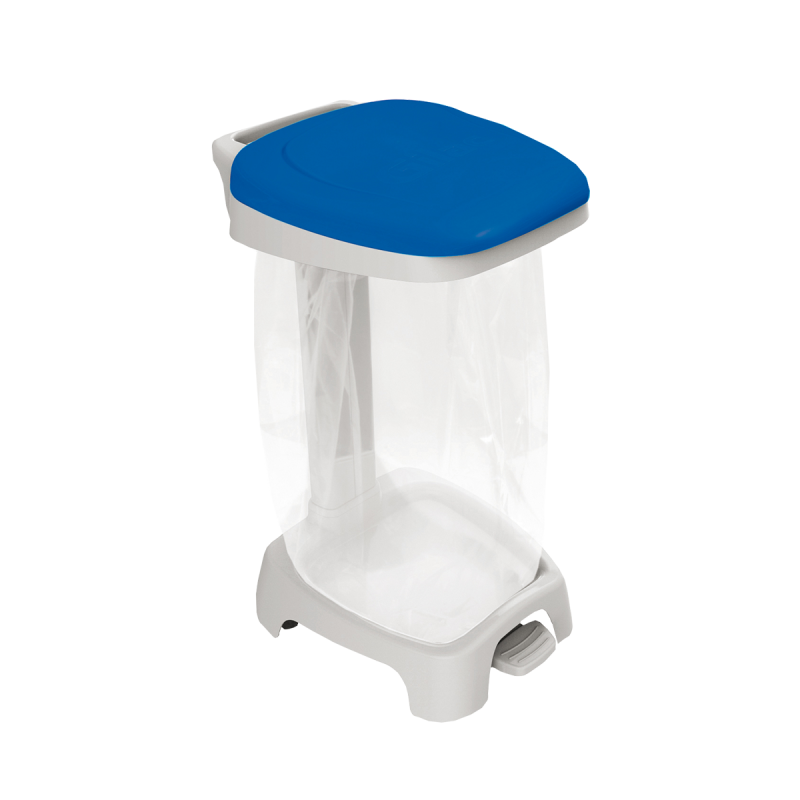 Support sac 120L avec couvercle Gilac - Bleu_2