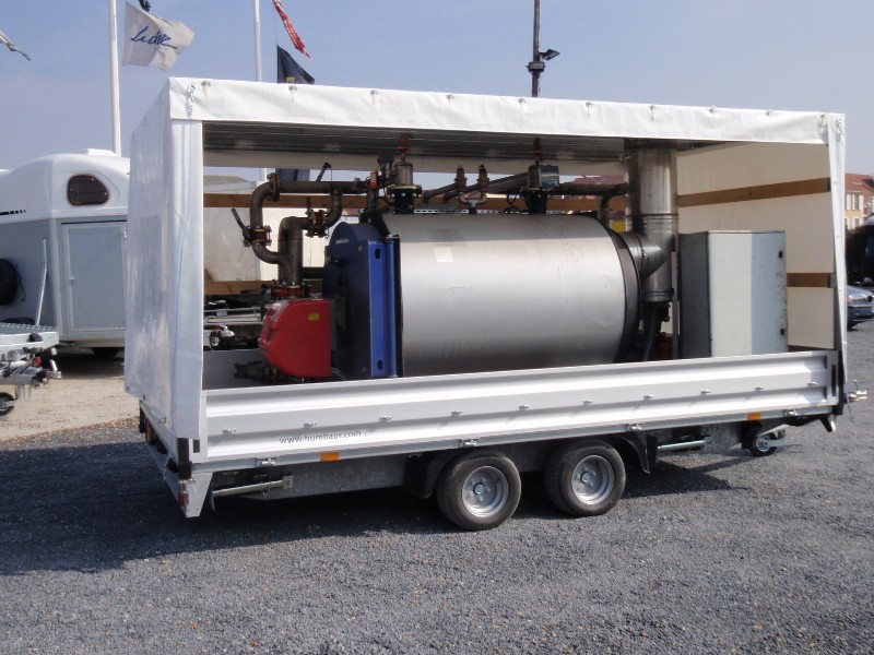 Remorque plateau Humbaur HN 204121 / HN 254121 - 2 essieux, roues surbaissées, ridelles alu, structure modulaire_2