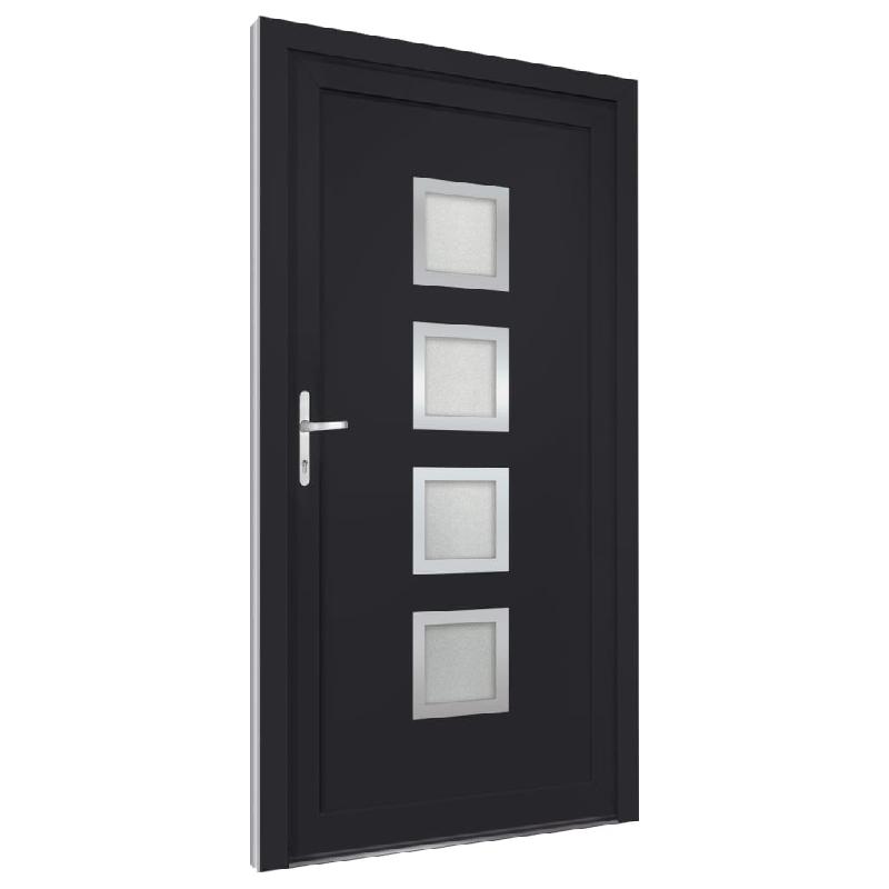 Vidaxl porte d'entrée anthracite 98x190 cm pvc 3187850_2