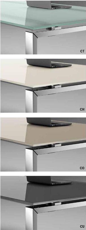 Loopy - Bureau de direction minimaliste en bois, verre et métal_2