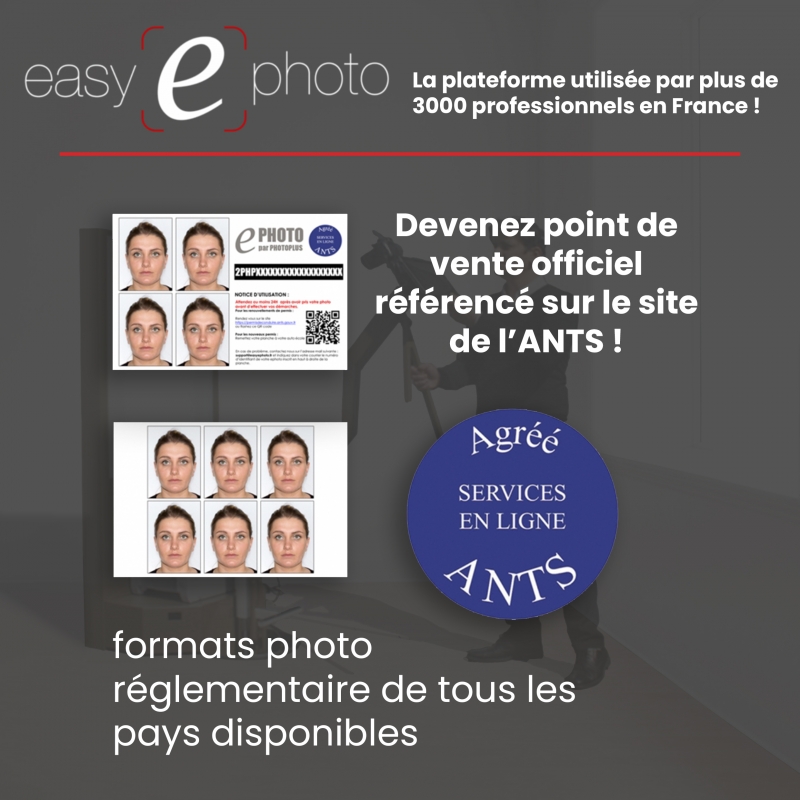 Studio photo d'identité compact avec imprimante intégrée