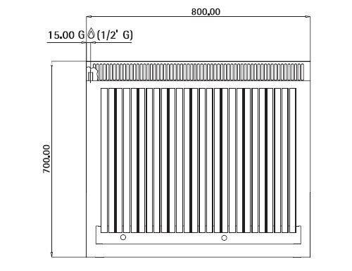 Grill à gaz à pierre de lave - 14 kW - Grille inclinable - Soubassement avec 2 portes   - Mario 700 | GGM -GLGK800-E-UBK800-E_2