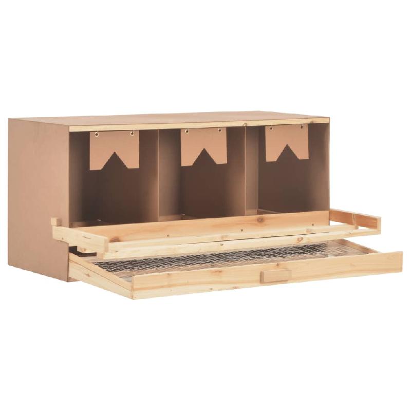 Vidaxl pondoir 3 compartiments 96x40x45 cm bois de pin massif 170656_2
