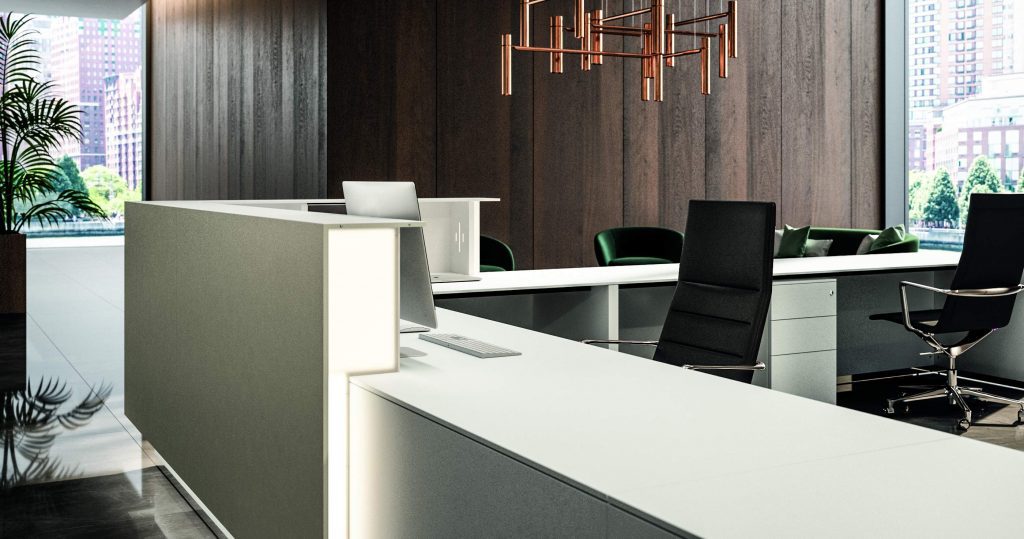 Banque d'accueil lumineuse et moderne pour entreprises exigeantes_2