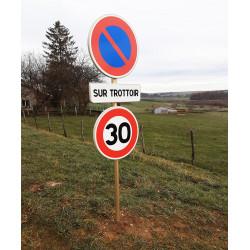 Panneau B6A1 - Stationnement interdit - Certifié Ascquer - Fabriqué en France_2