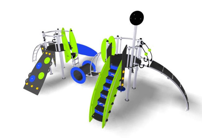 Structure multi-activités métallique Etnik Bali - 2 tours - LD1EK0260 - Ludoparc_2