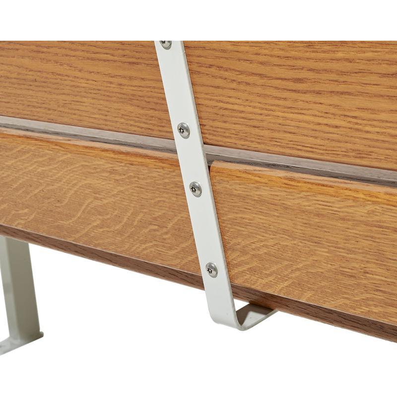 Banc bois et acier Silaos® spécial sénior - rehaussé avec repose-pieds et accoudoirs - Ref : 209621.Gpro.Chec_2