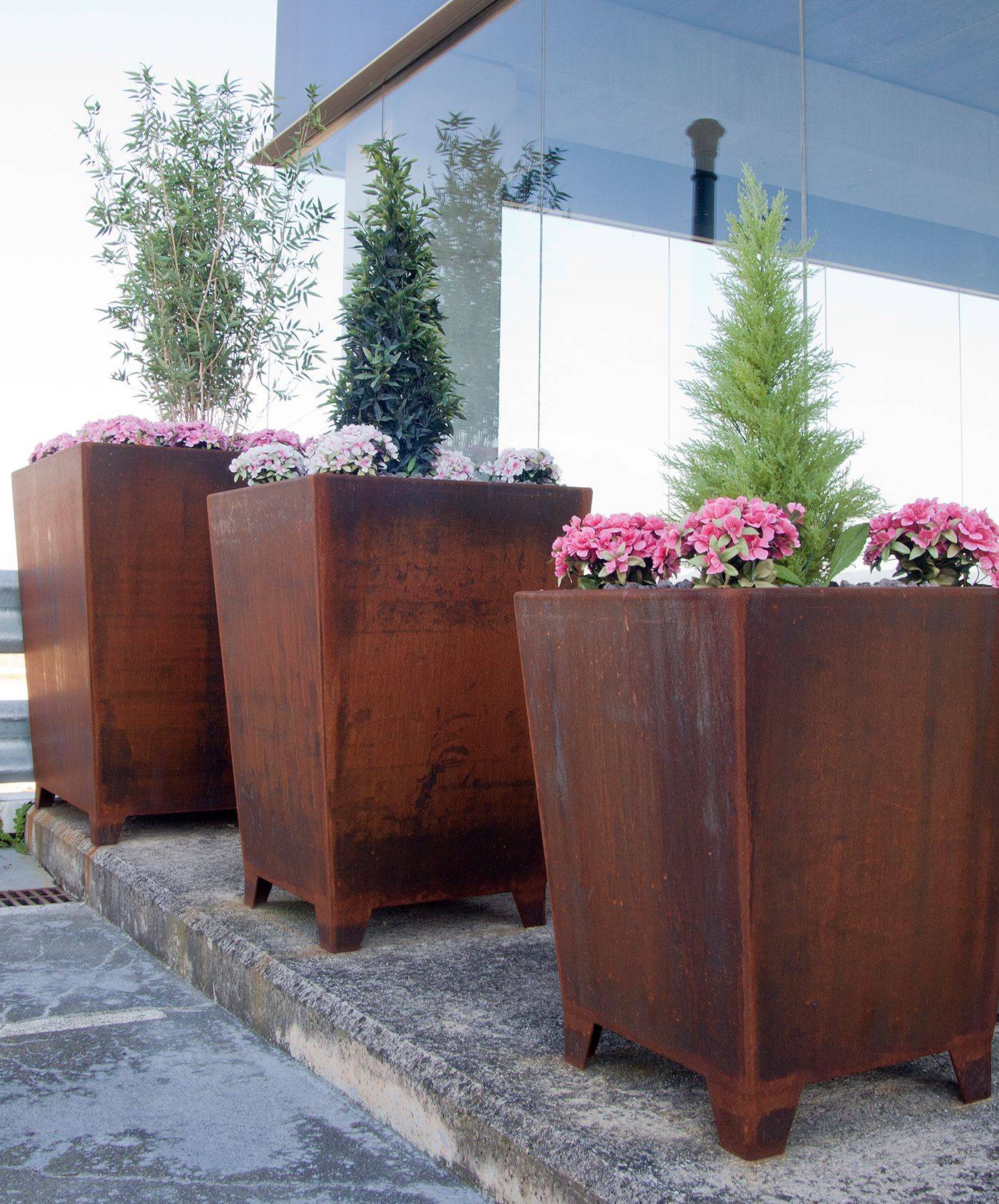 Jardinière en tôle d’acier Corten - Modèle ner um1202 - Durable et sans entretien_2