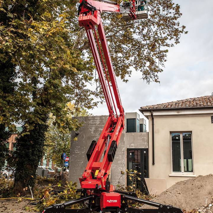 Nacelle araignée sur chenille compacte Spider 27.14 - capacité 230kg - hauteur de travail 27.10m - portée latérale 15.11m_2