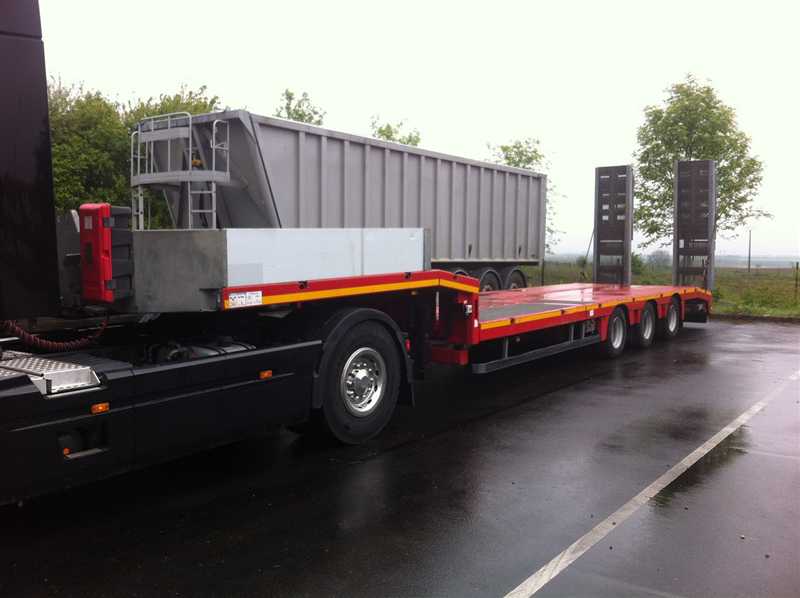 Remorque porte-engins Maxtrailer - référence 6400 - semi-remorque 3 essieux - 48T PTC - suspension pneumatique_2