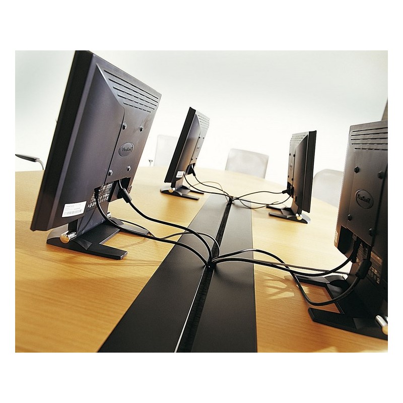 Table de réunion couleur bois - Référence CB02 - Fabricant MACE - Dessus elliptique - Profil sampan et jonque_2