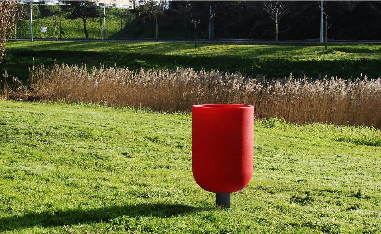 Tom - poubelle publique Larus - acier et plastique rotomoulé - 32L & 42L_2