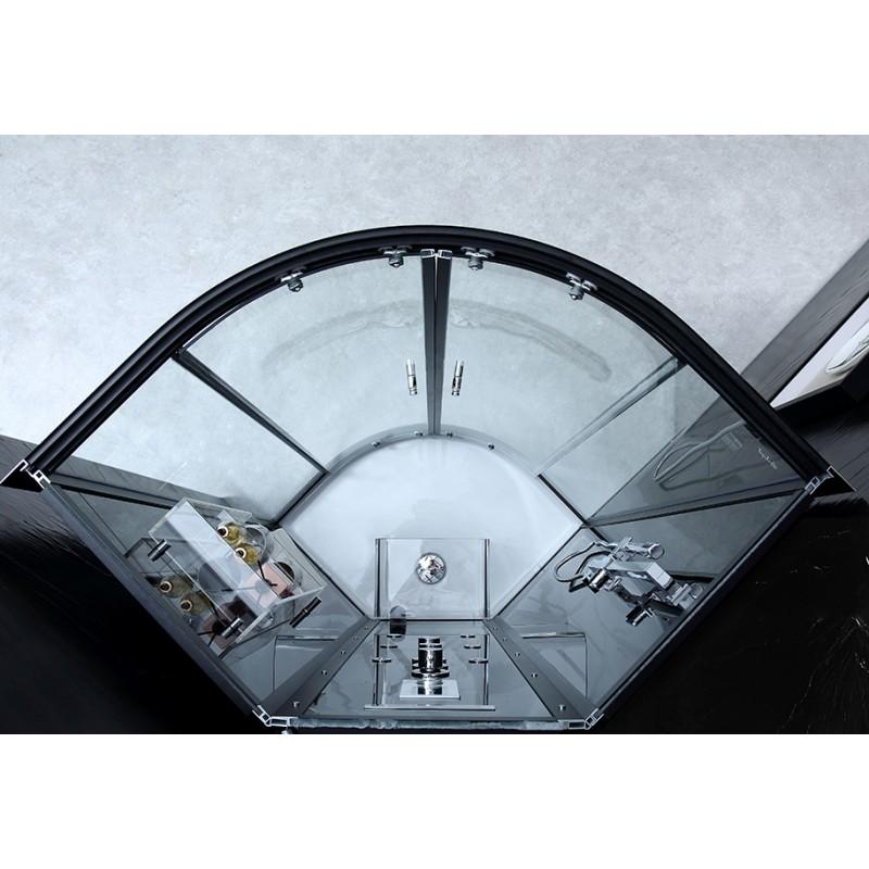 CABINE DOUCHE HAMMAM ARCHIPEL® QDR 90C BLACK_2