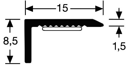 Cadre adhésif - profilé aluminium pour protection de bordure de revêtement de sol_2