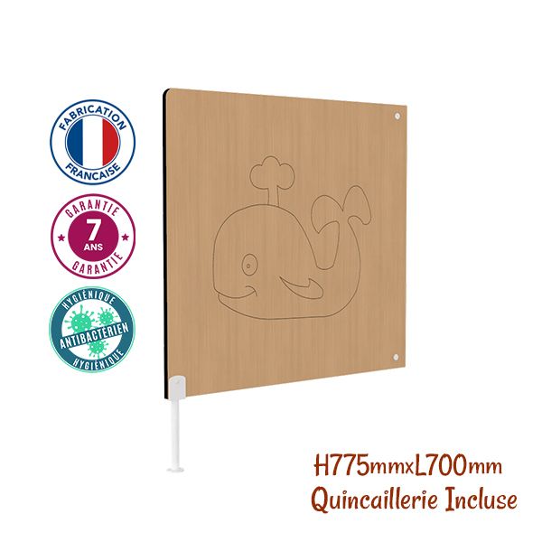 Cloison wc carrée écran de séparation solution pratique pour séparer les wc et préserver l'intimité des tout-petits - couleurs variée_2