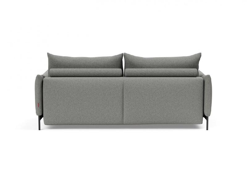 Canapé convertible design Malloy - Pieds métal - 150x200 cm - Tissu bouclé Ash Grey - Innovation Living_2