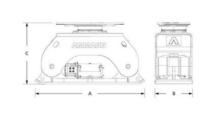 Plaque de compactage adaptable pour pelle de 5 tonnes - Ammann France - APA 55/56 avec système de vibration breveté_2