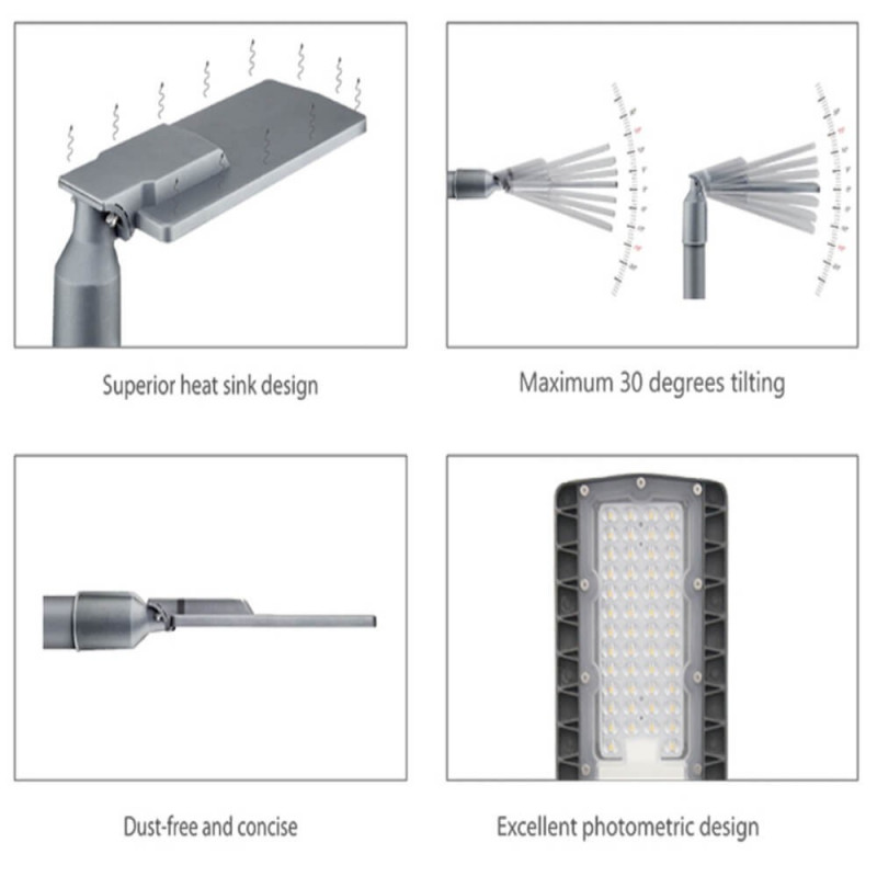 Réverbère LED 60W à angle variable ENEC5 - Référence REVMOD60 - IP65 - 8400 lumens_2