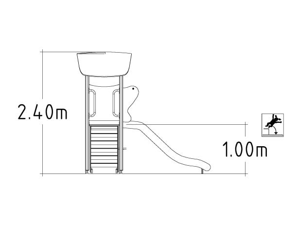 Structure multi-jeux 3 à 5 ans - Unimini Faltow - 8046361 - Hags - Poteaux bois et panneaux HPL_2