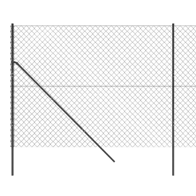 Vidaxl clôture à mailles losangées anthracite 1,4x25 m 153963_2