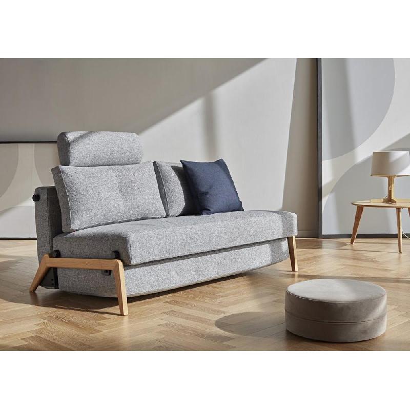 Canapé design convertible Innovation Living - Cubed 02 Wood - Ouverture express Twist Granite - Lit 200x160 cm_2