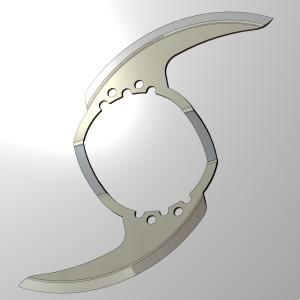Lame multifonction ou lame chopper - Adiamas - acier inoxydable électropoli pour hachoirs et mixeurs_2