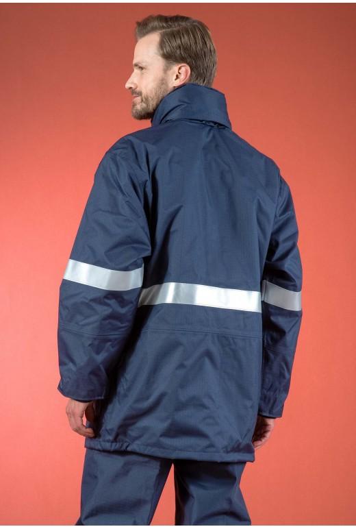 Parka multirisques ATEX intempéries - Réf. 045*MRPHV - Bandes rétroréfléchissantes ignifuges - Capuche enroulée_2