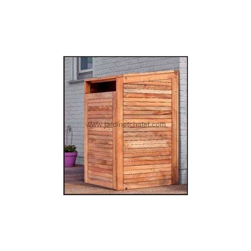 Abri cache-poubelle simple en bois dur 29.1004 - l75 x P75 x H135 cm - convient aux conteneurs jusqu'à l60 x p60 x h106 cm_2