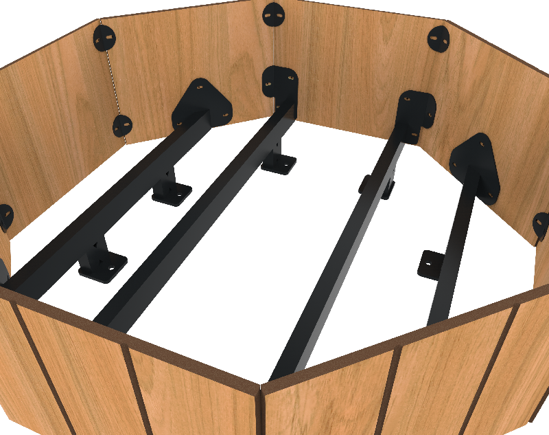 Jardinière - Acier traité anticorrosion - Florim HPL_2