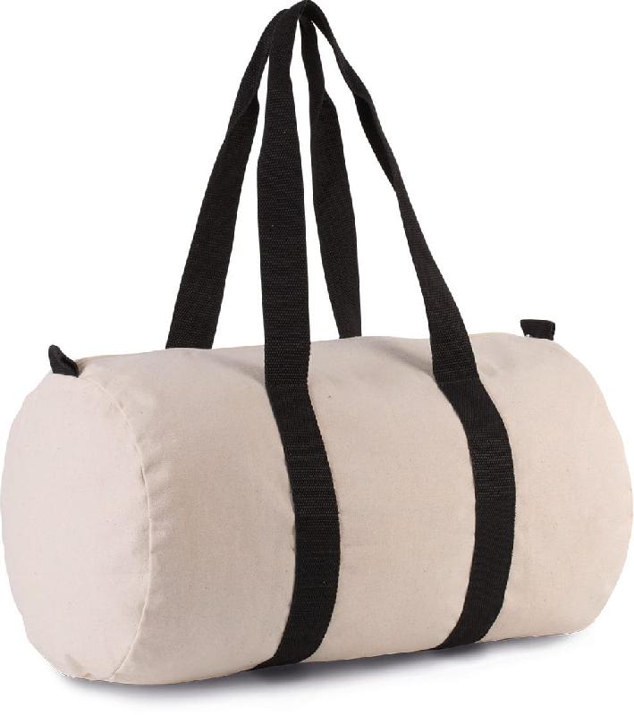 Sac fourre-tout en toile de coton - Kimood - Réf: KI0632 - 310 g/m² - Fermeture zippée - Couleur Natural/Black_2