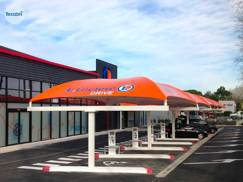 Abri pour drive et click and collect - spécialiste Texabri reconnu par la grande distribution_2
