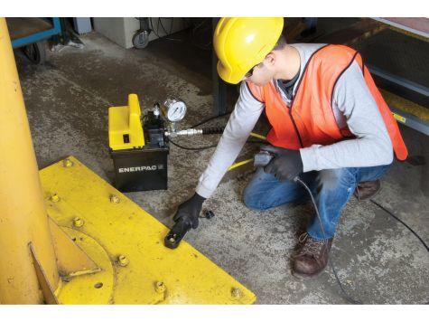 PEJ1201B - Pompe hydraulique électrique immergée - Deux vitesses - 3/2 Distributeur manuel - 115V - Pour vérins simple effet_2