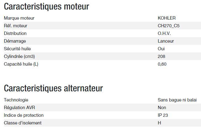 3000 XL TB UK C5 - Groupe électrogène Kohler - Gamme PERFORM - Puissance max 2,80 kW - 230V - 50 Hz_2