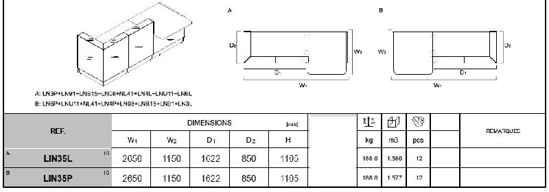 Banque d'accueil lumineuse droite série Linea avec accès PMR - MDD - Droite, Blanc_2