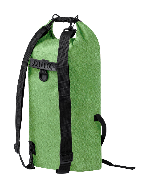 Sac à dos étanche RPET 300D - 25L, poche tactile, bandoulières réglables, couleur vert_2