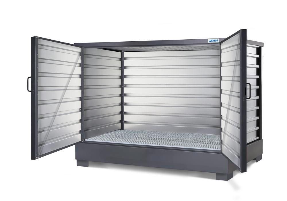 Box de stockage Solidmaxx C2.1 - 274682W - Pour fûts et cuves IBC/GRV avec bac de rétention monobloc_2