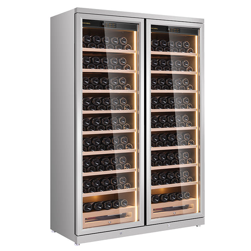 Cave à Vin Climatisée Double Porte adaptée aux intérieurs contemporains et aux espaces professionnels - Raching CD1200_2
